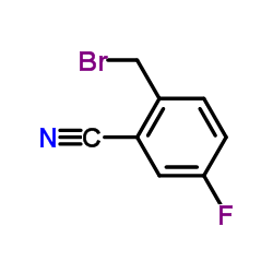 2-(溴甲基)-5-氟苯甲腈结构式