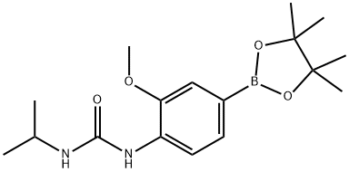1-[2-methoxy-4-(4,4,5,5-tetramethyl-1,3,2-dioxaborolan-2-yl)phenyl]-3-(propan-2-yl)urea Structure