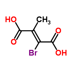 (Z)-2-Bromo-3-methyl-2-butenedioic acid Structure