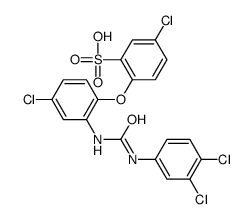 5-chloro-2-[4-chloro-2-[(3,4-dichlorophenyl)carbamoylamino]phenoxy]ben zenesulfonic acid Structure