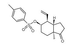 (3aS,7aS)-4α-ethenyl-1-oxo-5-(4'-methylbenzenesulfonyl)-3a,4,5,6,7,7a-hexahydro-7a-methylindan结构式