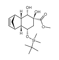 (1S,4R,4aS,5S,6S,8S,8aR)-methyl 8-((tert-butyldimethylsilyl)oxy)-5,6-dihydroxy-1,4,4a,5,6,7,8,8a-octahydro-1,4-methanonaphthalene-6-carboxylate结构式