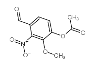 4-甲酰基-2-甲氧基-3-硝基乙酸苯酯结构式