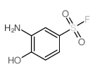 Benzenesulfonylfluoride, 3-amino-4-hydroxy- Structure