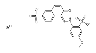 strontium,(5Z)-5-[(4-methoxy-2-sulfonatophenyl)hydrazinylidene]-6-oxonaphthalene-2-sulfonate结构式