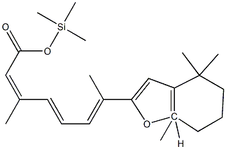 5,8-Epoxy-5,8-dihydroretinoic acid trimethylsilyl ester结构式