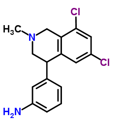 3-(6,8-Dichloro-2-methyl-1,2,3,4-tetrahydro-4-isoquinolinyl)aniline Structure