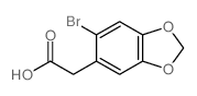 1,3-Benzodioxole-5-aceticacid, 6-bromo- Structure