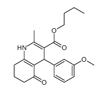 butyl 4-(3-methoxyphenyl)-2-methyl-5-oxo-4,6,7,8-tetrahydro-1H-quinoline-3-carboxylate结构式