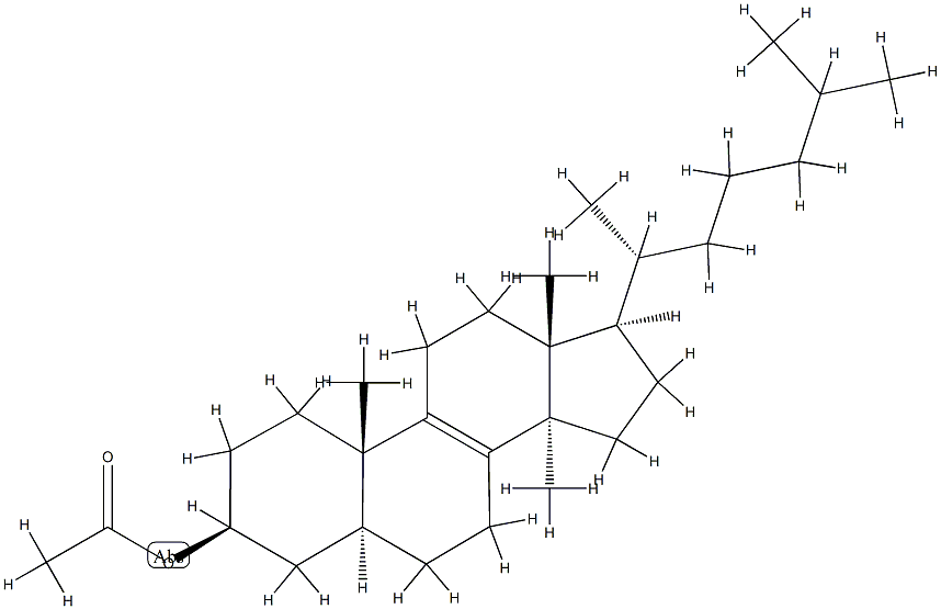 14-Methyl-5α-cholest-8-en-3β-ol acetate结构式