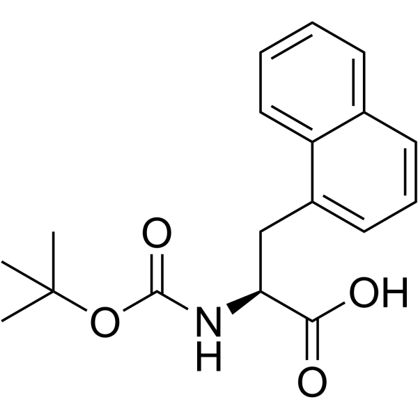 Boc-3-(1-萘基)-L-丙氨酸结构式