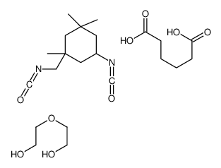hexanedioic acid,2-(2-hydroxyethoxy)ethanol,5-isocyanato-1-(isocyanatomethyl)-1,3,3-trimethylcyclohexane Structure