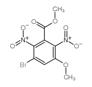 3-溴-5-甲氧基-2,6-二硝基苯甲酸甲酯结构式