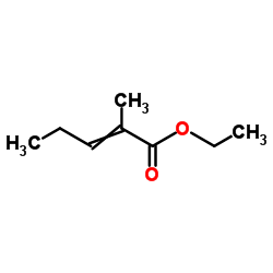 Ethyl 2-methyl-2-pentenoate Structure
