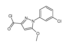 1-(3-chlorophenyl)-5-methoxypyrazole-3-carbonyl chloride结构式