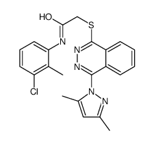 Acetamide, N-(3-chloro-2-methylphenyl)-2-[[4-(3,5-dimethyl-1H-pyrazol-1-yl)-1-phthalazinyl]thio]- (9CI)结构式