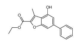 ethyl 4-hydroxy-3-methyl-6-phenyl-1-benzofuran-2-carboxylate Structure