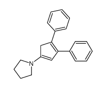 1-(3,4-diphenylcyclopenta-1,3-dien-1-yl)pyrrolidine Structure
