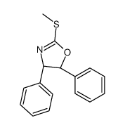 (4S,5S)-2-methylsulfanyl-4,5-diphenyl-4,5-dihydro-1,3-oxazole结构式
