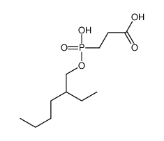 3-[2-ethylhexoxy(hydroxy)phosphoryl]propanoic acid Structure