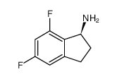 (1S)-5,7-二氟-2,3-二氢-1H-茚-1-胺结构式