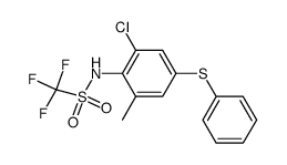 N-(2-Chloro-6-methyl-4-phenylsulfanyl-phenyl)-C,C,C-trifluoro-methanesulfonamide Structure