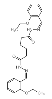 Hexanedioic acid,1,6-bis[2-[(2-ethoxyphenyl)methylene]hydrazide] Structure