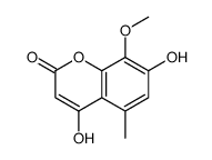 4,7-dihydroxy-8-methoxy-5-methylchromen-2-one Structure