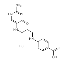 4-[3-[(2-amino-4-oxo-3H-pyrimidin-5-yl)amino]propylamino]benzoic acid Structure