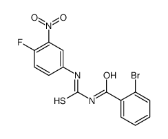 2-bromo-N-[(4-fluoro-3-nitrophenyl)carbamothioyl]benzamide Structure