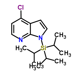 4-氯-1-(三异丙基硅烷基)-1H-吡咯并[2,3-b]吡啶结构式