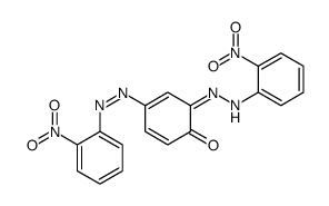 4-[(2-nitrophenyl)diazenyl]-6-[(2-nitrophenyl)hydrazinylidene]cyclohexa-2,4-dien-1-one结构式