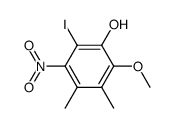 2-iodo-6-methoxy-4,5-dimethyl-3-nitrophenol结构式