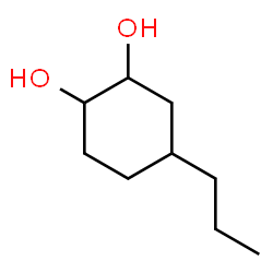 1,2-Cyclohexanediol, 4-propyl- (4CI) structure