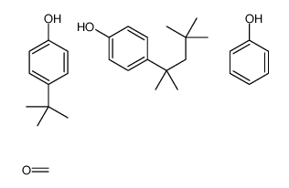 甲醛与4-(1,1-二甲基乙基)苯酚、苯酚和4-(1,1,3,3-四甲基丁基)苯酚的聚合物结构式