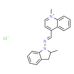4-[[(2,3-dihydro-2-methyl-1H-indol-1-yl)imino]methyl]-1-methylquinolinium chloride结构式