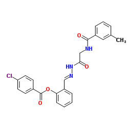 2-[(E)-({[(3-Methylbenzoyl)amino]acetyl}hydrazono)methyl]phenyl 4-chlorobenzoate结构式