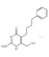4(3H)-Pyrimidinone,2-amino-6-(hydroxymethyl)-5-(4-phenylbutyl)-, hydrochloride (1:1)结构式