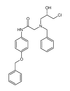(S)-2-[苄基-(3-氯-2-羟基丙基)-氨基]-n-(4-苄氧基苯基)-乙酰胺结构式
