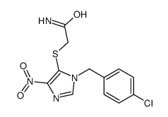 2-[3-[(4-chlorophenyl)methyl]-5-nitroimidazol-4-yl]sulfanylacetamide结构式