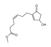 (+/-)-methyl 7-(3-hydroxy-5-oxo-1-cyclopenten-1-yl)-4-(Z)-heptenoate结构式