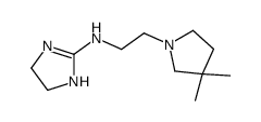 (9ci)-n-[2-(3,3-二甲基-1-吡咯烷)乙基]-4,5-二氢-1H-咪唑-2-胺结构式
