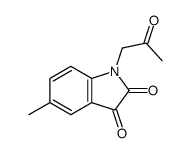 5-methyl-1-(2-oxopropyl)indole-2,3-dione结构式