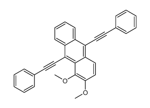 1,2-dimethoxy-9,10-bis(2-phenylethynyl)anthracene结构式
