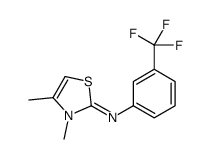 3,4-dimethyl-N-[3-(trifluoromethyl)phenyl]-1,3-thiazol-2-imine结构式