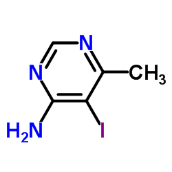 5-IODO-6-METHYL-4-PYRIMIDIN AMINE structure