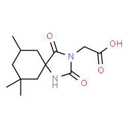 (7,7,9-Trimethyl-2,4-dioxo-1,3-diazaspiro[4.5]dec-3-yl)acetic acid Structure
