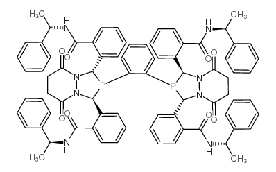 2,2′,2″,2′′′-(1,2-亚苯基双[(1S,3S)-四氢-5,8-二氧代-1H-[1,2,4]二氮杂磷杂环戊基[1,2-A]哒嗪-2,1,3(3H)-三基])四(N-[(1S)-1-苯乙基])苯甲酰胺结构式