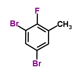 3,5-Dibromo-2-fluorotoluene结构式