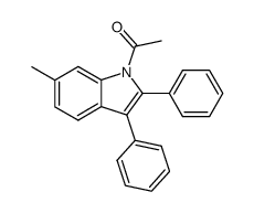 1-acetyl-6-methyl-2,3-diphenyl-indole结构式